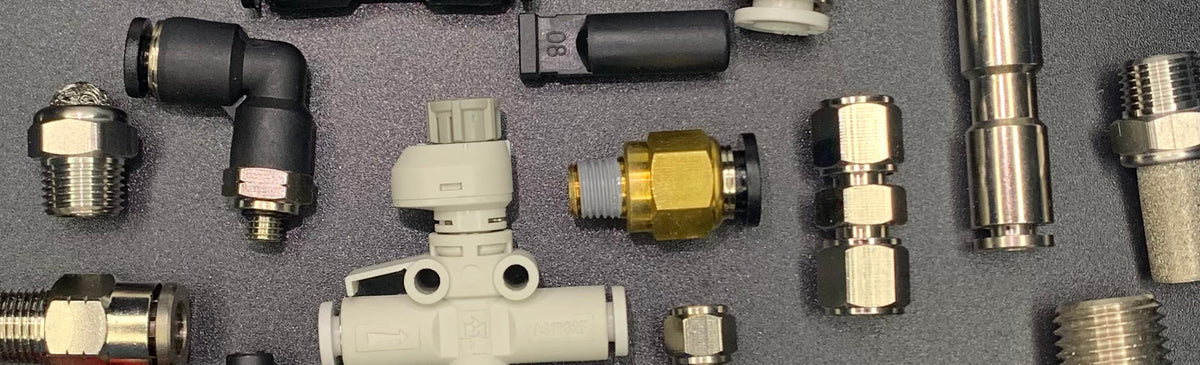 Raccordo Pneumatico A T Girevole WIC Valve – 1/8" OD Tubo X 1/8" NPT Maschio – Confezione Da 5 Pezzi