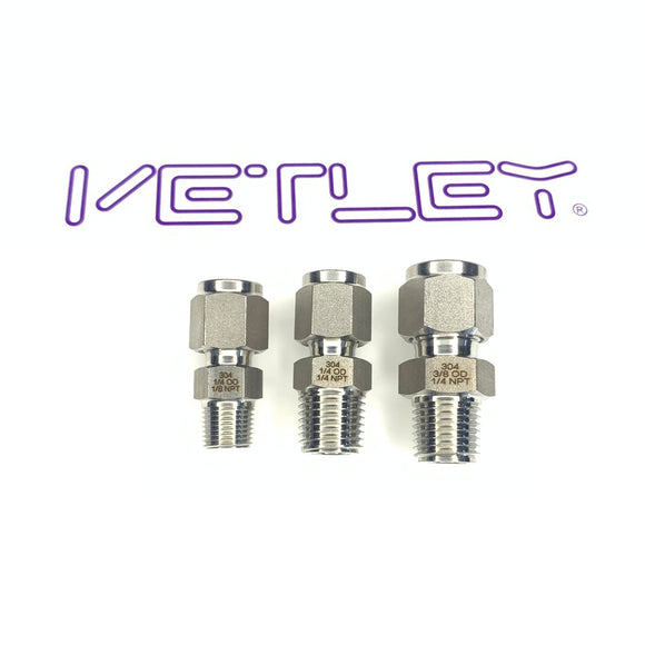 MNPT Compression Fittings 304 Stianless Steel Male Connector 5pcs/pack