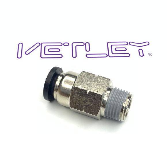 SPC Absperrventil Stecker Messing vernickelt