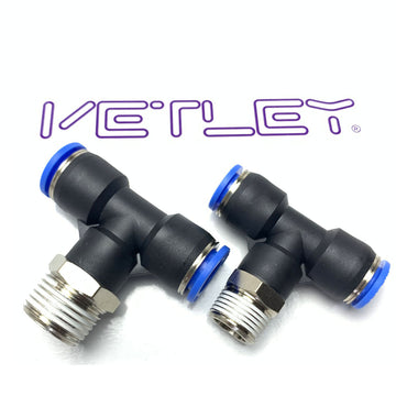 PT Male Tee Pneumatic MNPT Tee Quick Tube Fittings - 0